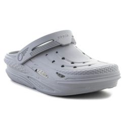 Klapki Crocs Off Grid Clog 209501-007 szare. Szare klapki damskie bez wzorów, bez zapięcia. Za 374.47 zł.