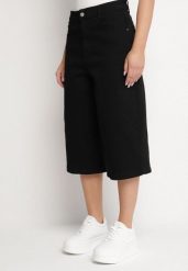 Czarne Szorty Jeansowe Typu Bermudy z Wysokim Stanem Sonathra. Czarne szorty damskie Born2be, bez wzorów, z bawełny, eleganckie, z podwyższonym stanem. Za 84.99 zł.