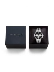 Daniel Wellington Zegarek Iconic Chronograph DW00100873 Srebrny. Szare, analogowe zegarki męskie Daniel Wellington, bez wzorów, srebrne. Za 1,259.00 zł.