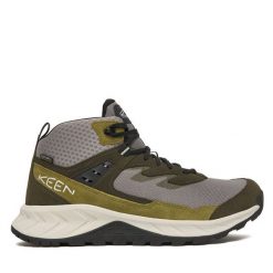 Trekkingi Keen. Szare buty zimowe męskie Keen, bez wzorów, bez obcasa, bez zapięcia. Za 679.99 zł.