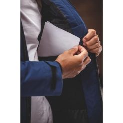 Niebieska kurtka stadionowa Erima Cmpt. Czarne kurtki męskie Erima, m, bez wzorów, z polaru, bez kaptura. Za 490.99 zł.