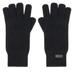 Rękawiczki Barbour. Czarne rękawiczki męskie Barbour, bez wzorów, z dzianiny. Za 249.99 zł.
