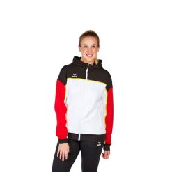 Damska bluza dresowa z kapturem Erima Change. Białe bluzy damskie Erima, bez wzorów, z dresówki, sportowe, bez ramiączek, z kapturem. W wyprzedaży za 253.00 zł.