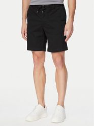 Jack & Jones Szorty materiałowe Jaiden Rocco 12292831 Czarny Regular Fit. Czarne szorty męskie Jack & Jones, bez wzorów, z bawełny. Za 129.99 zł.