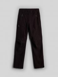 4F Spodnie trekkingowe softshell wiatroodporne damskie - brązowe M. Brązowe spodnie sportowe damskie 4F, bez wzorów, z softshellu. Za 399.99 zł.