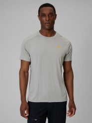 4F Koszulka trekkingowa regular szybkoschnąca męska - szara XL. Szare t-shirty męskie 4F, l, bez wzorów, z materiału, bez kołnierzyka, bez ramiączek. Za 119.99 zł.