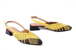 GIOSEPPO 79267 Kehancha yellow, czółenka damskie. Żółte czółenka damskie Gioseppo, na lato, w ażurowe wzory, z gumy, bez obcasa, na obcasie, bez zapięcia. Za 348.41 zł.