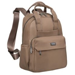 Plecak damski Peterson PTN CPY-03 beżowy. Brązowe plecaki damskie bez wzorów, eleganckie. Za 99.99 zł.