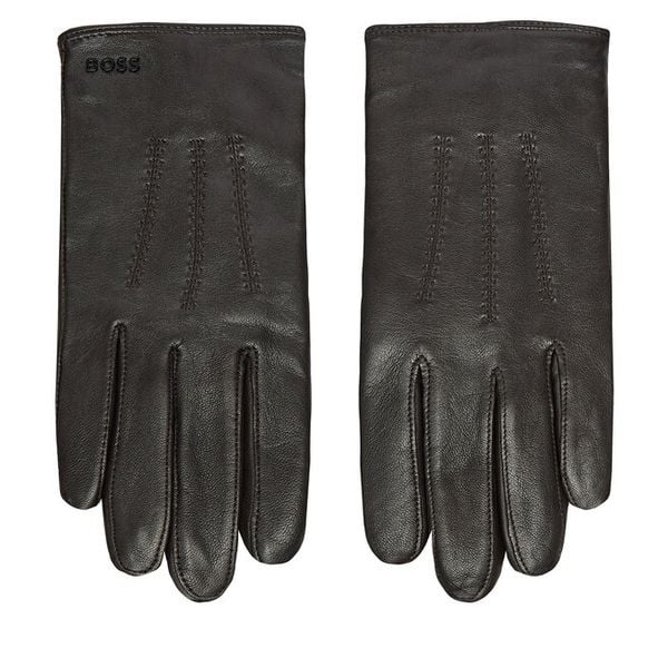 Rękawiczki Męskie BOSS. Brązowe rękawiczki męskie Boss, bez wzorów. Za 369.99 zł.