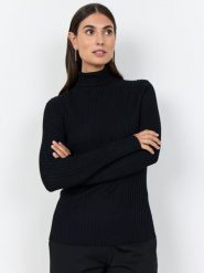 Soyaconcept® Damski sweter z dzianiny - Dollie Kobiety wiskoza czarny jednolity, S. Czarne swetry nierozpinane damskie s, bez wzorów, z dzianiny, bez kołnierzyka, bez ramiączek. Za 249.95 zł.