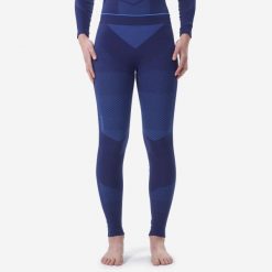 Legginsy termoaktywne do narciarstwa biegowego damskie Inovik 900. Niebieskie bielizna sportowa damska INOVIK, bez wzorów, z elastanu. Za 119.99 zł.
