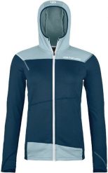 Bluza z kapturem damska Ortovox Fleece Light Hoody - deep ocean. Bluzy damskie Reebok, bez wzorów, bez ramiączek, z kapturem. Za 960.84 zł.