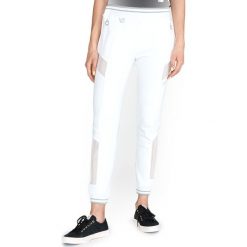 Versace Jeans Spodnie dresowe Biały. Białe spodnie dresowe damskie Versace Jeans, bez wzorów, z bawełny. Za 1,467.95 zł.