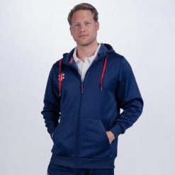 Bluza z kapturem Gray-Nicolls Pro Performance. Niebieskie bluzy damskie GRAY-NICOLLS, s, bez wzorów, z materiału, sportowe, bez ramiączek, z kapturem. Za 357.25 zł.