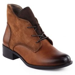 Botki damskie ocieplane camel Jezzi ASA198-15. Brązowe botki damskie Jezzi, bez wzorów, ze skóry ekologicznej, bez obcasa, bez zapięcia. Za 179.99 zł.