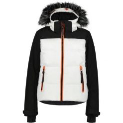 Kurtka Narciarska Damska Luhta Kaimioaivi. Białe kurtki sportowe damskie Luhta, na zimę, bez wzorów, bez ramiączek, bez kaptura, narciarskie. W wyprzedaży za 1,119.20 zł.