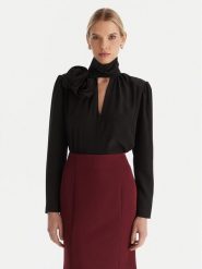 ACCESS FASHION Bluzka 54-2063-171 Czarny Regular Fit. Czarne bluzki damskie ACCESS FASHION, bez wzorów, z syntetyku, bez kołnierzyka, bez ramiączek. Za 469.99 zł.