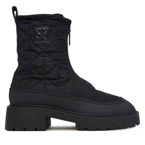 Botki Calvin Klein. Brązowe botki damskie Calvin Klein, bez wzorów, bez obcasa, na płaskiej podeszwie, bez zapięcia. Za 749.99 zł.