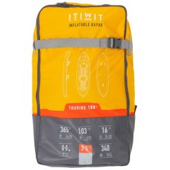 Plecak Itiwit do transportu kajaka X100 2-osobowego. Plecaki męskie ITIWIT, bez wzorów, sportowe. Za 129.99 zł.