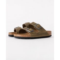 Klapki dorosłych Birkenstock Arizona Faded. Szare klapki damskie Birkenstock, na lato, bez wzorów, z materiału, klasyczne, bez obcasa, bez zapięcia. Za 530.45 zł.