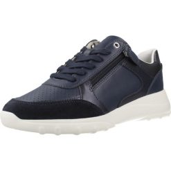 Buty GEOX D ALLENIEE Niebieski. Niebieskie obuwie trekkingowe damskie Geox, ze skóry, bez zapięcia. Za 365.99 zł.