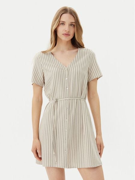 Vero Moda Sukienka letnia Mymilo 10322976 Beżowy Loose Fit. Brązowe sukienki damskie Vero Moda, na lato, xl, bez wzorów, z wiskozy, bez kołnierzyka, bez ramiączek. Za 99.99 zł.