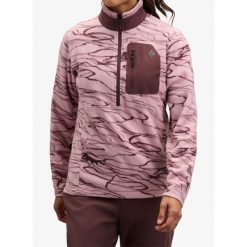 Bluza wspinaczkowa damska Black Diamond Lightweight HZ Poly Fleece. Czerwone bluzy damskie Black Diamond, bez wzorów, sportowe, bez ramiączek, bez kaptura. Za 346.49 zł.