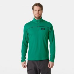 Sweter 1/2 zip Helly Hansen HP. Zielone swetry męskie Helly Hansen, m, bez wzorów, sportowe, bez kołnierzyka, bez ramiączek. Za 342.50 zł.
