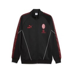 Męska kurtka AC Milan KING Anthem PUMA Black For All Time Red. Czarne kurtki męskie Puma, m, bez wzorów, bez kaptura, do biegania. Za 399.00 zł.