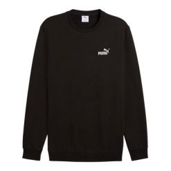Męska Bluza Z Okrągłym Dekoltem ESS No.1 Small Logo. Czarne bluzy męskie Puma, m, bez wzorów, bez ramiączek, bez kaptura. Za 208.99 zł.