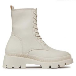 Trapery Tamaris. Białe trapery damskie Tamaris, bez zapięcia. Za 379.99 zł.