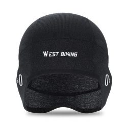 Czapka letnia chłodząca z jedwabiu lodowego czarna/szara. Szare czapki damskie WEST BIKING, na lato, bez wzorów, z jedwabiu, eleganckie. Za 58.16 zł.