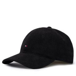 Czapka z daszkiem Tommy Hilfiger. Czarne czapki damskie Tommy Hilfiger, bez wzorów. Za 209.99 zł.