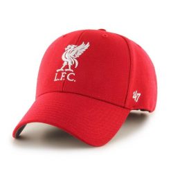 Czapka z daszkiem 47 Brand EPL Liverpool F.C. czerwona EPL-MVP04WBV-RDB. Czerwone czapki damskie 47 Brand, bez wzorów. Za 98.00 zł.