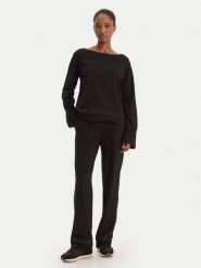 HUGO Piżama Logo 50556636 Czarny Regular Fit. Czarne piżamy damskie Hugo, bez wzorów, z bawełny, bez ramiączek. Za 449.99 zł.