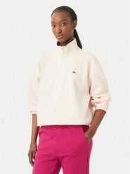 Lacoste Bluza SF5271 Różowy jasny Regular Fit. Czerwone bluzy damskie Lacoste, bez wzorów, z syntetyku, bez ramiączek, bez kaptura. Za 656.99 zł.