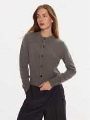 AMI Paris Kardigan FKC157005 Szary Regular Fit. Szare kardigany damskie AMI PARIS, s, bez wzorów, z kaszmiru, bez kołnierzyka. Za 1,319.00 zł.