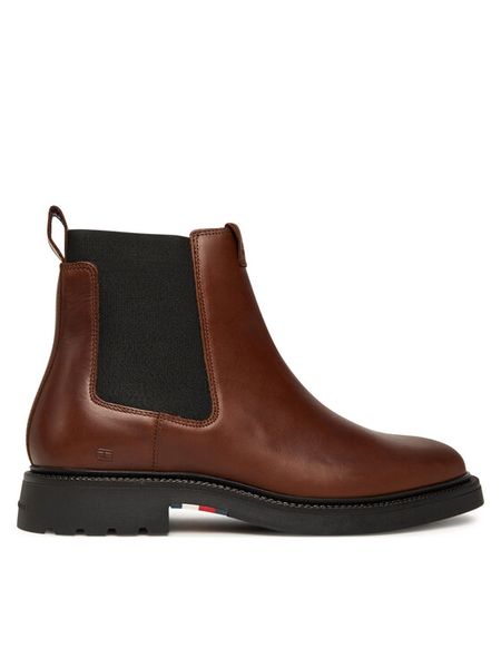 Tommy Hilfiger Sztyblety Comfort Lwt FM0FM05591 Brązowy. Brązowe botki męskie Tommy Hilfiger, bez wzorów, ze skóry, bez obcasa, bez zapięcia. Za 419.99 zł.