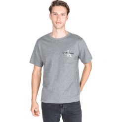 Calvin Klein Monogram Koszulka Szary. Szare t-shirty męskie Calvin Klein, l, bez wzorów, z bawełny, bez kołnierzyka, bez ramiączek. Za 154.95 zł.