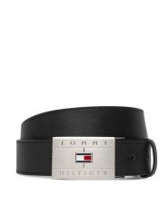 Tommy Hilfiger Pasek Th Flag Plaque Belt AM0AM14322 Czarny. Czarne paski męskie Tommy Hilfiger, ze skóry. Za 249.99 zł.