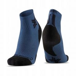 Skarpety unisex X-Socks RUN DISCOVER ANKLE MARINE/X BLACK A097. Niebieskie skarpety męskie X-Socks, bez wzorów. Za 99.99 zł.