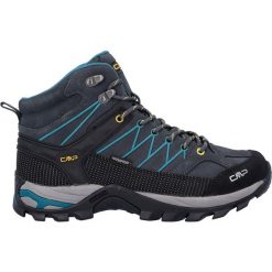 Rigel Mid Trekking Shoes Wp. Czarne buty zimowe męskie CMP, bez wzorów, bez obcasa, bez zapięcia. Za 399.99 zł.