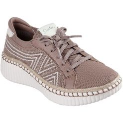 Buty sportowe damskie Skechers Wilshire Blvd Bellevue. Brązowe obuwie sportowe damskie Skechers, bez wzorów, bez zapięcia, na fitness i siłownię. Za 390.00 zł.