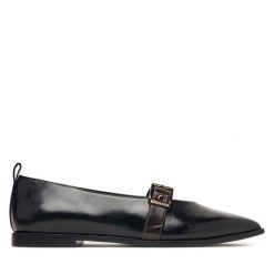 Baleriny Tamaris. Czarne balerinki damskie Tamaris, bez wzorów, bez obcasa, bez zapięcia. Za 364.99 zł.