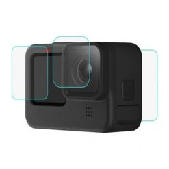 Szkło hartowane 9H Puluz do GoPro HERO12/11/10 Black. Czarne zegarki sportowe Puluz, bez wzorów, szklane. Za 19.00 zł.