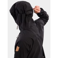 Kurtka przeciwdeszczowa męska Fjallraven Keb Eco-Shell Jacket. Czarne kurtki męskie Fjällräven, m, bez wzorów, sportowe, bez kaptura. Za 1,860.99 zł.