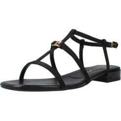 Sandały UNISA CARENA RA Czarny. Czarne sandały damskie Unisa, bez wzorów, z syntetyku, bez obcasa, bez zapięcia. Za 463.99 zł.