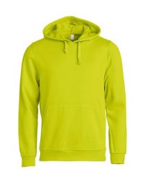 Clique Basic Hoody bluza z kapturem unisex, zielony odblaskowy – visibility. Zielone bluzy damskie CLIQUE, xl, bez wzorów, bez ramiączek, z kapturem. Za 172.64 zł.