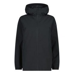 Kurtka przeciwdeszczowa damska CMP Verge Jacket Fix Hood. Szare kurtki sportowe damskie CMP, s, bez wzorów, bez ramiączek, bez kaptura, trekkingowe. Za 298.99 zł.