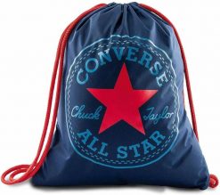 Torba gimnastyczna Converse Cinch w kolorze granatowym. Czerwone torby sportowe męskie Converse, bez wzorów, z dzianiny, z nadrukiem. Za 131.99 zł.